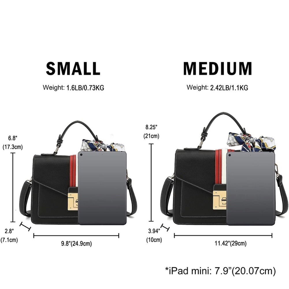 Medium Top Handle Satchel Handbag for Women Purses for Women, crossbody bag - Picture 4 of 6